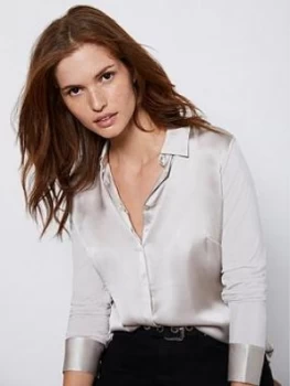 Image of Mint Velvet Silk Satin Front Shirt