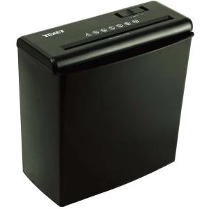 Image of Texet 10 Litre Strip Cut Paper Shredder with 5 Sheet Capacity Black