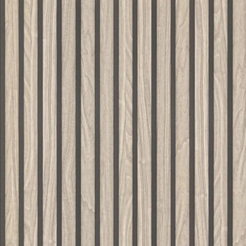 Image of Belgravia Decor Wood Slat Textured Light Oak Wallpaper Brown