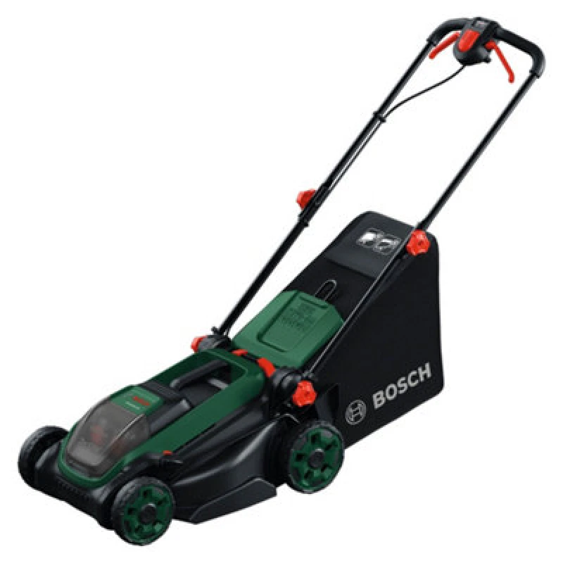 Image of Bosch ROTAK 18V2-38 P4A 36v Cordless Brushless Rotary Lawnmower 380mm 2 x 4ah Li-ion Twin Battery Charger ROTAK 18V2-38