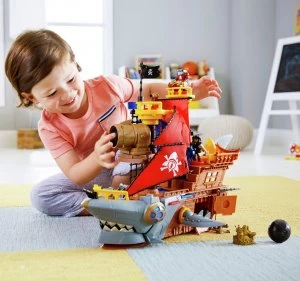 Image of Imaginext Shark Bite Pirate Ship Playset & Figures