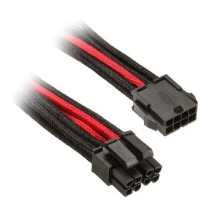 Image of Silverstone EPS 8-pin to EPS / ATX 4 +4 pin cable 30cm - Black / Red