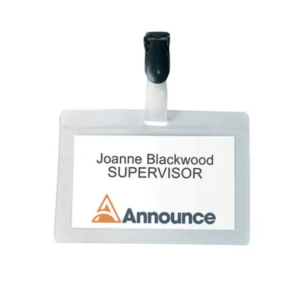 Image of Announce Announce Self-Laminating Badge 54x90mm (Pack of 25) PV00924 PV00924