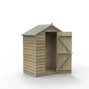 Image of Forest Garden 5X3 Ft Apex Overlap Wooden Shed With Floor (Base Included) - Assembly Service Included