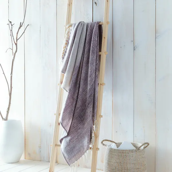 Image of Drift Home Bretton Throw 130 x 180cm Mauve