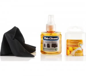 Image of Techlink This Cleans Orange Scented Screen Cleaner Orange