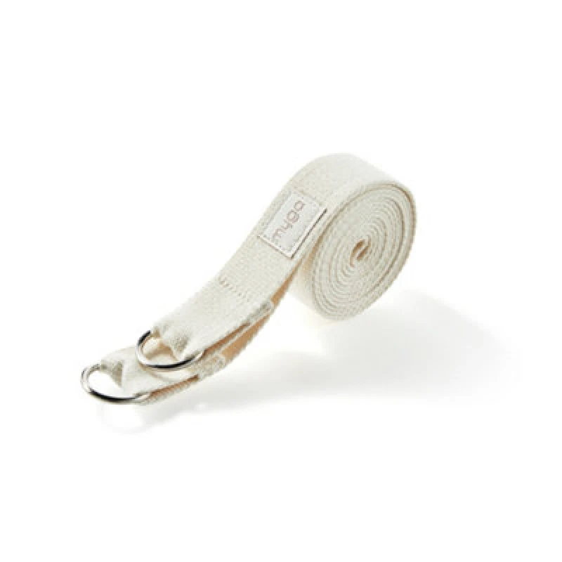 Image of Myga Adjustable Cream Cotton Yoga Belt Sling Strap