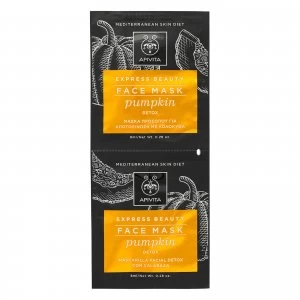 Image of Apivita Express Detox Face Mask - Pumpkin 2x8ml