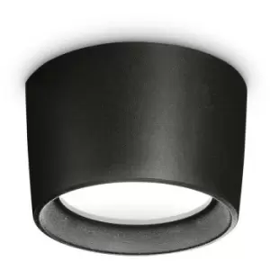 Image of Ideal Lux Livia Round Surface Mounted Downlight Black IP55