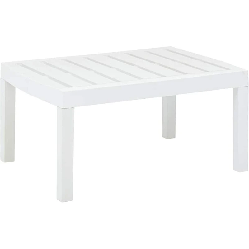 Image of VIDAXL Garden Table White 78x55x38cm Plastic Vidaxl 48814