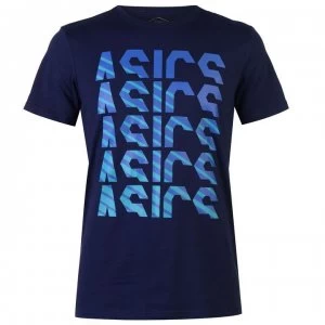 Image of Asics Fade T Shirt Mens - Blue/Blue