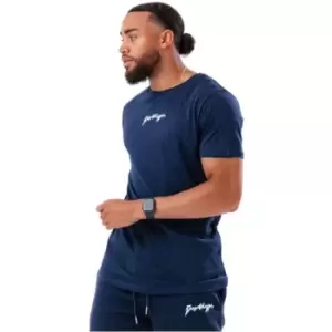 Image of Hype Scribble Logo Mens T-Shirt - Blue