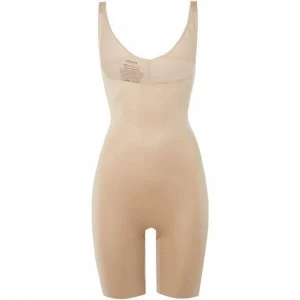 Image of SPANX Power Conceal Her Open Bust Mid Thigh Bodysuit - Nude