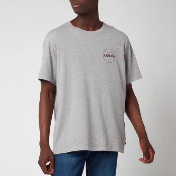 Image of Levis Mens Relaxed Fit Circle Logo T-Shirt - Heather Grey - S