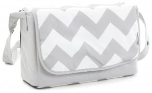 Image of My Babiie Grey Chevron Baby Changing Bag
