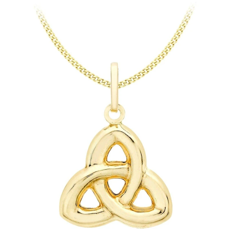 Image of Be You 9ct Gold Celtic Knot Necklace Pendant Necklaces 18" Gold 72929310002
