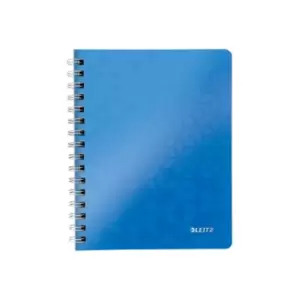 Image of WOW Notebook A5 Ruled, Wirebound with Polypropylene Cover 80 Sheets. Blue - Outer Carton of 6