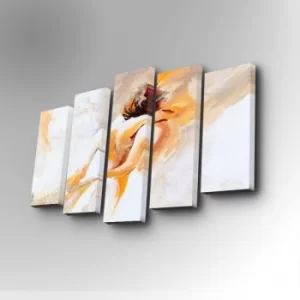 Image of 5PUC-038 Multicolor Decorative Canvas Painting (5 Pieces)