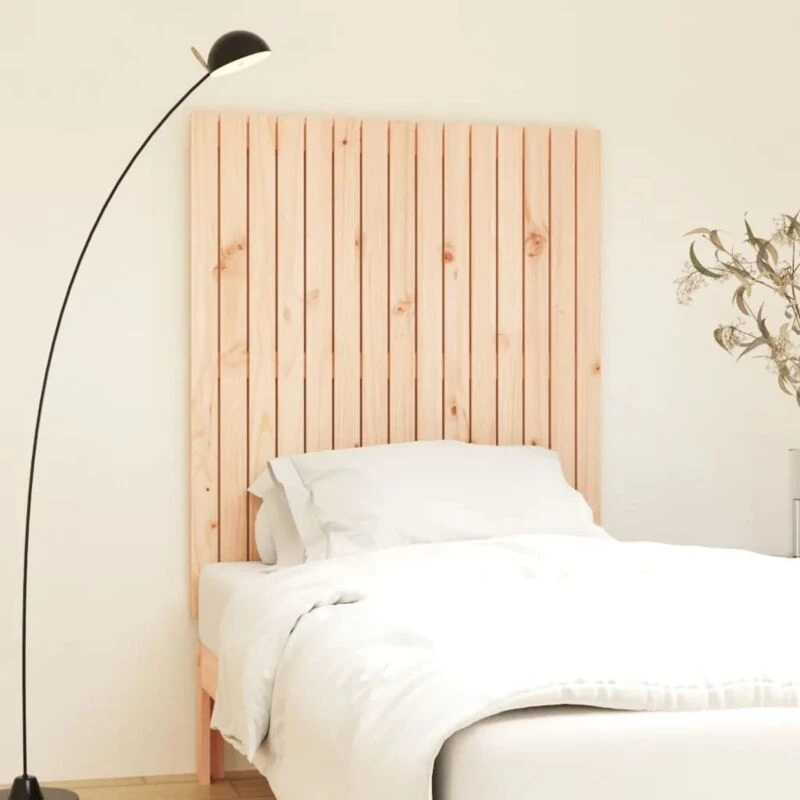 Image of Vidaxl Wall Headboard 95.5X3X110 Cm Solid Wood Pine, Brown 824933