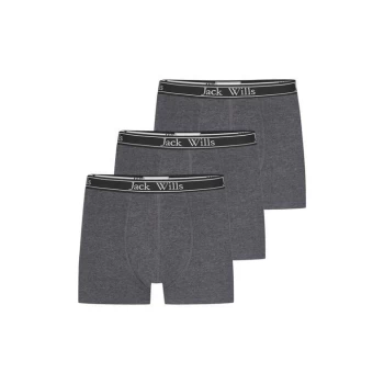 Image of Jack Wills Daundley Multipack Boxers 3 Pack - Charcoal Marl