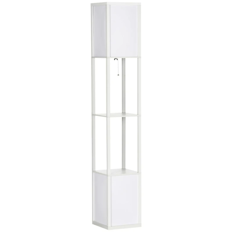 Image of HOMCOM Homcom - Shelf Floor Lamp with Dual Light 5056725350383