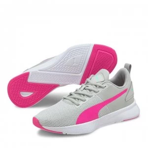 Image of Puma Flyer Ladies Trainers - Grey/Pink