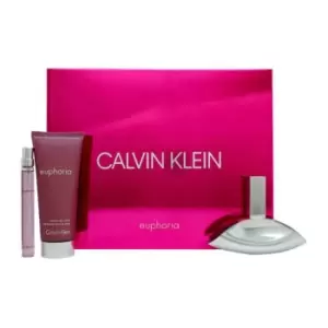 Image of Calvin Klein Euphoria Womens Gift Set 50ml Edp-s + 100ml Sensusal Skin Lotion + 10ml Edp-s