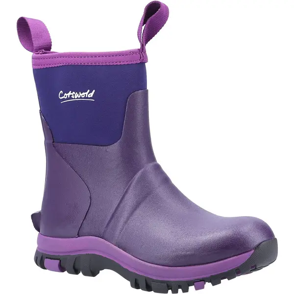Image of Cotswold Womens Blaze Short Wellies Wellington Boots - UK 7 Purple female GDE2511PUR7