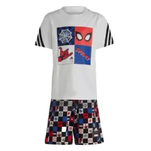 Image of adidas x Marvel Spider-Man Tee Set Kids - White