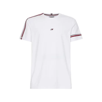 Image of Tommy Sport Hilfiger S Tape T Shirt - White YBR