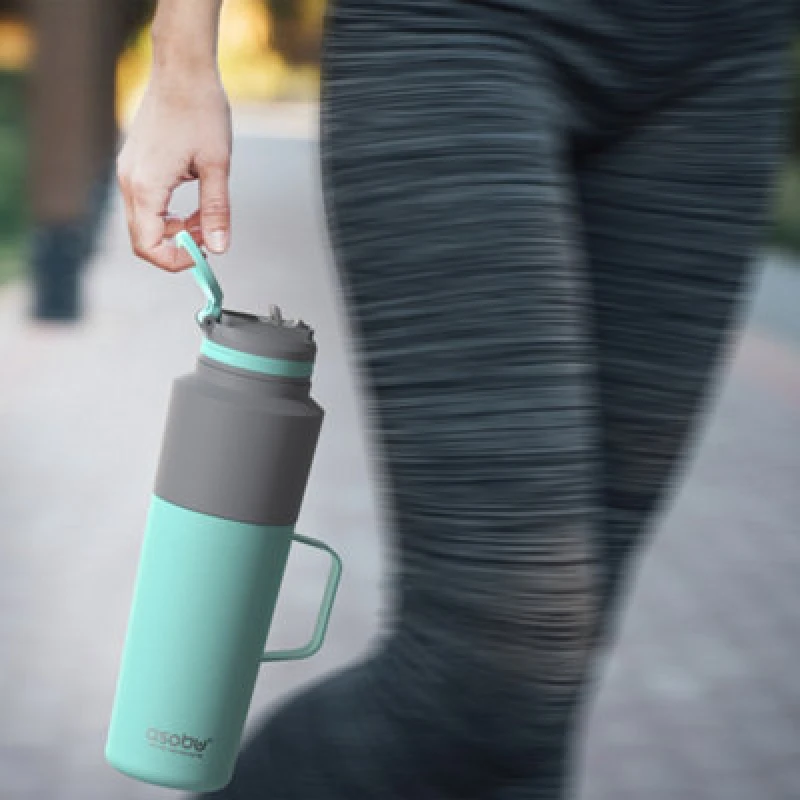 Image of asobu Insulated Stainless Steel Twin Pack Water Bottle Mint 591ml/ 887ml Mint