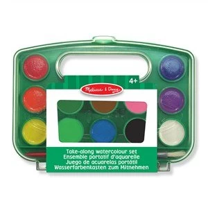 Image of Melissa and Doug Take Along Watercolor Set 12 Colour