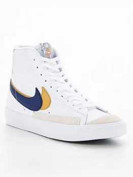 Image of Nike Blazer Mid 77 - White/Blue, Size 3
