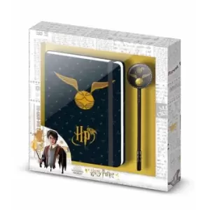 Image of Harry Potter Notebook with Pen Gift Set Golden Snitch