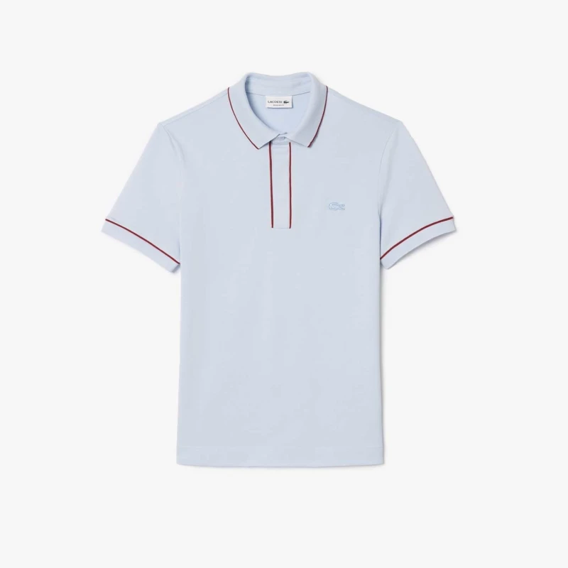 Image of Lacoste Regular-Fit Paris Stretch Piqu Polo Shirt Blue male XL