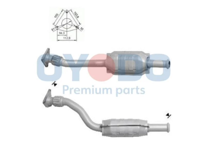 Image of Oyodo 20N0051-OYO Catalytic Converter with mounting parts Catalyst Converter (429)