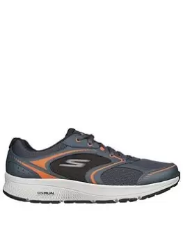 Image of Skechers Go Run Consistent Stitch Down Overlay Trainers, Grey, Size 7, Men