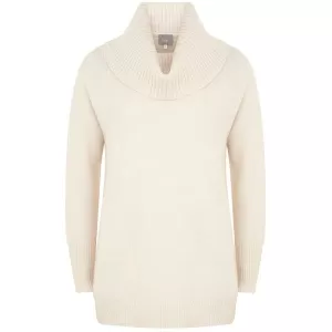 Image of Mint Velvet Chunky Tie Front Cardigan - Cream, Size XL, Women