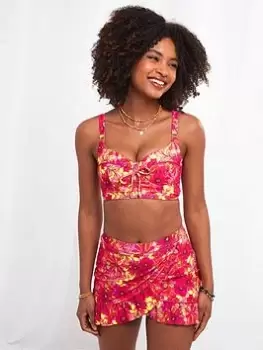 Image of Joe Browns Floral Festival Retro Swim Skirt/brief Pink Multi, Pink, Size 12, Women