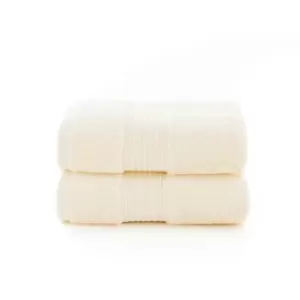 Image of Deyongs Bliss Pima 2 Pack Hand Towel - Cream
