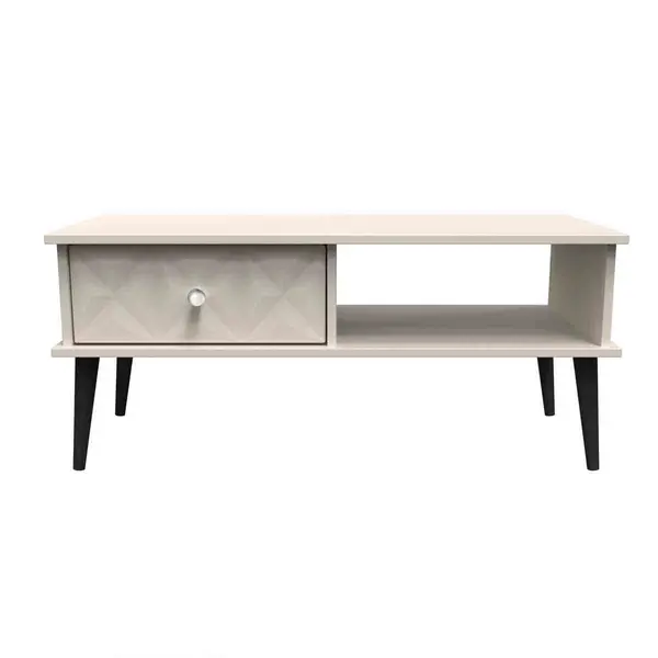 Image of Welcome Furniture Ready Assembled Pixel 1 Drawer Coffee Table In Kashmir Matt PXT231KMK