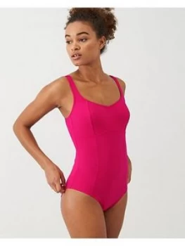 Image of Speedo Sculpture Contourlustre Swimsuit - Magenta