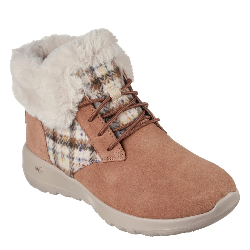 Image of Skechers Womens Go Joy Slip On Trainers Tan female 2 (35)