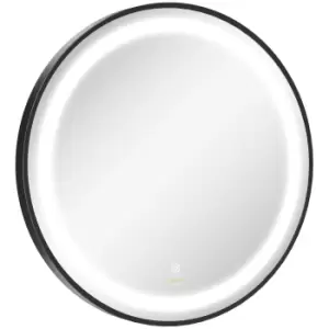 Image of LED Smart Bathroom Mirror Wall Mounted Round Vanity Mirror Lights
