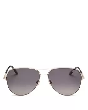 Image of Tom Ford Unisex Clark Polarized Brow Bar Aviator Sunglasses, 61mm