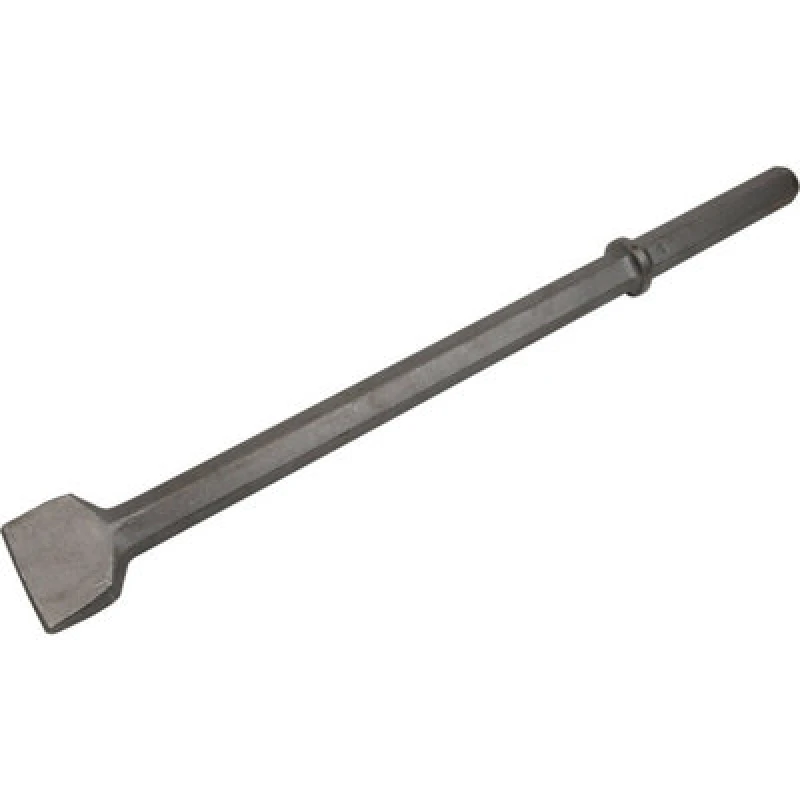 Image of Loops 75 x 620mm Wide Impact Chisel - 1 & 1/4" Hex Shank - Demolition Breaker Steel Metallics