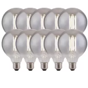 Image of 8 Watts G95 E27 LED Bulb Smoked Globe Cool White Dimmable, Pack of 10