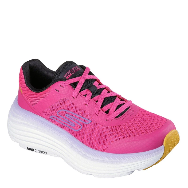 Image of Skechers Womens Engineered Mesh Lace-Up Low-Top Trainers Raspberry female 4 (37)