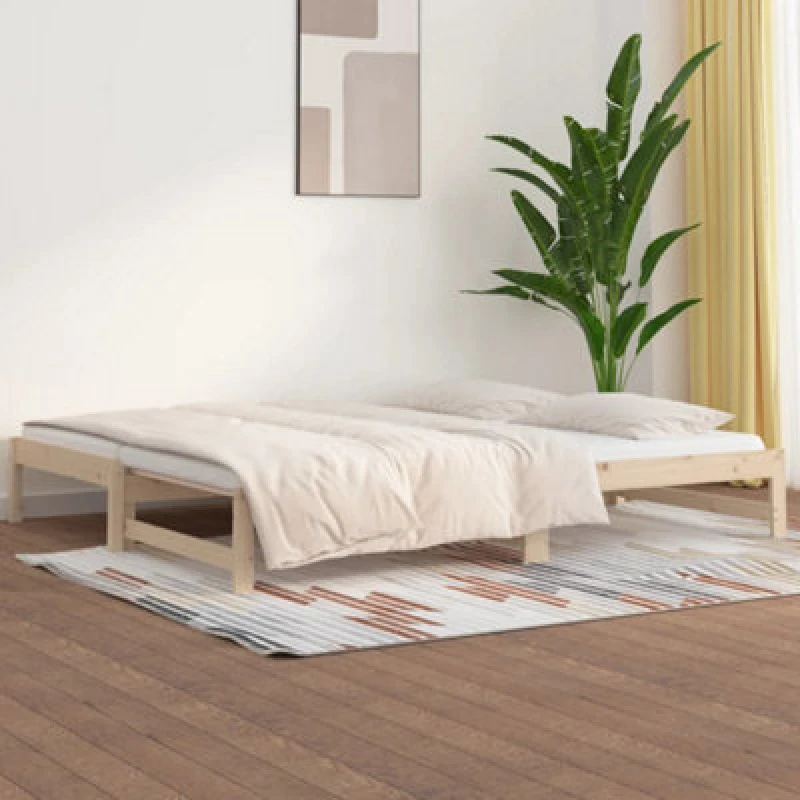 Image of VIDAXL Pull-out Day Bed without Mattress 2x(90x190) cm Solid Wood Pine vidaXL 8720287074151
