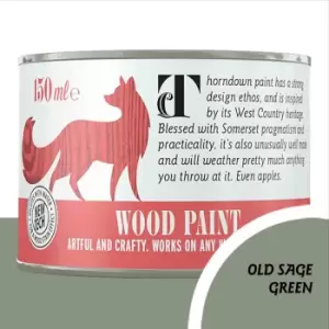 Image of Thorndown Old Sage Green Satin Interior and Exterior Wood Paint 150ml